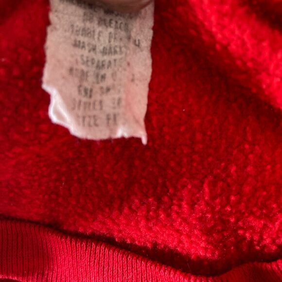 Linda Lori New York Sweatshirt Womens One Size XL Red Christmas Teddy Bear - Picture 4 of 8